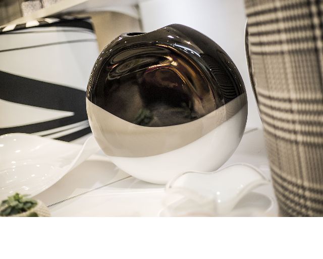 Vaso Eclissi Vetro Di Murano Latte Nero Grigio Carlo Moretti 137694 6771750lng