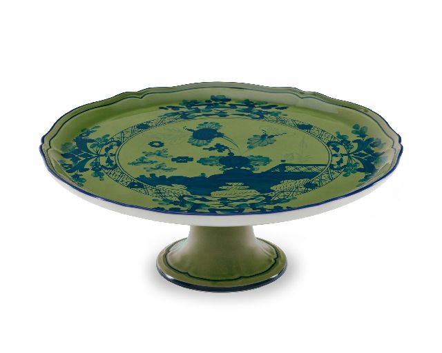 Tortiera oriente italiano malachite porcellana