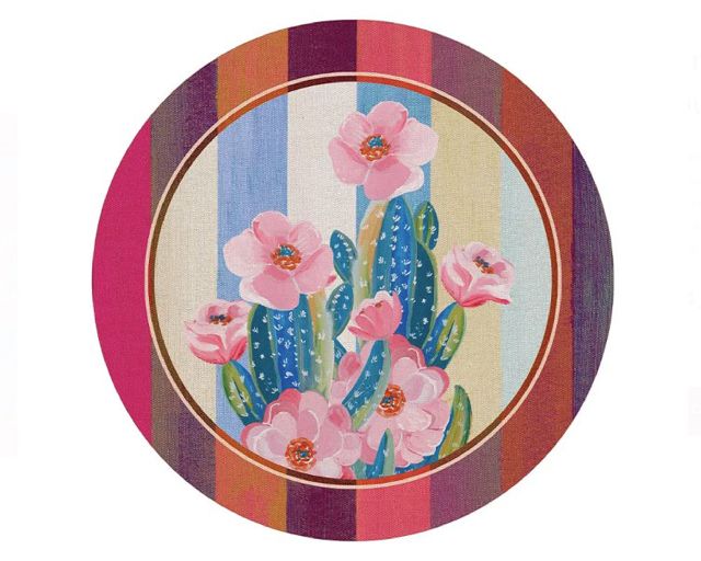 Tovaglietta rigida tonda cactus opuntia