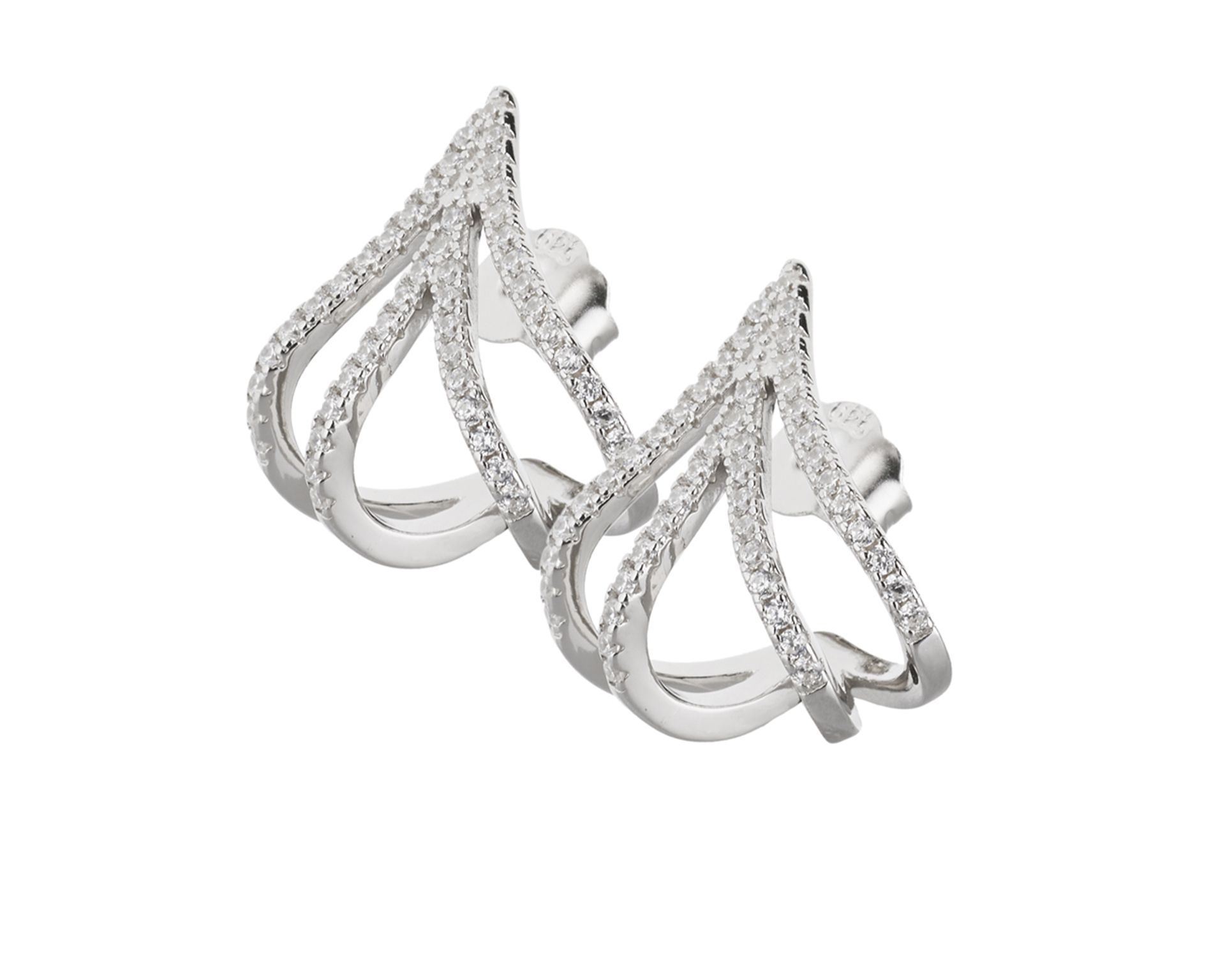 Earrings Silver With Zircons Sovrani 181424 814j9444