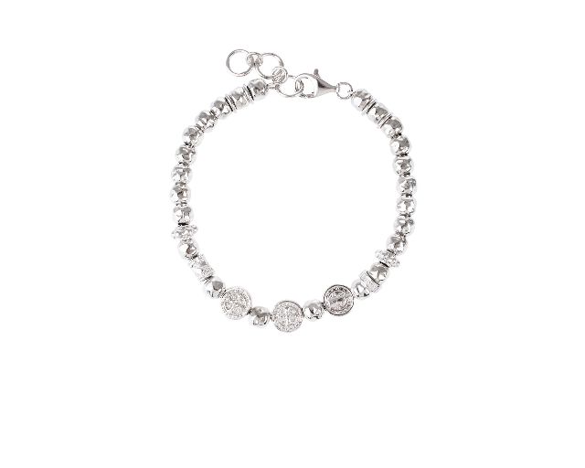 Bracciale my saint argento con tre charm