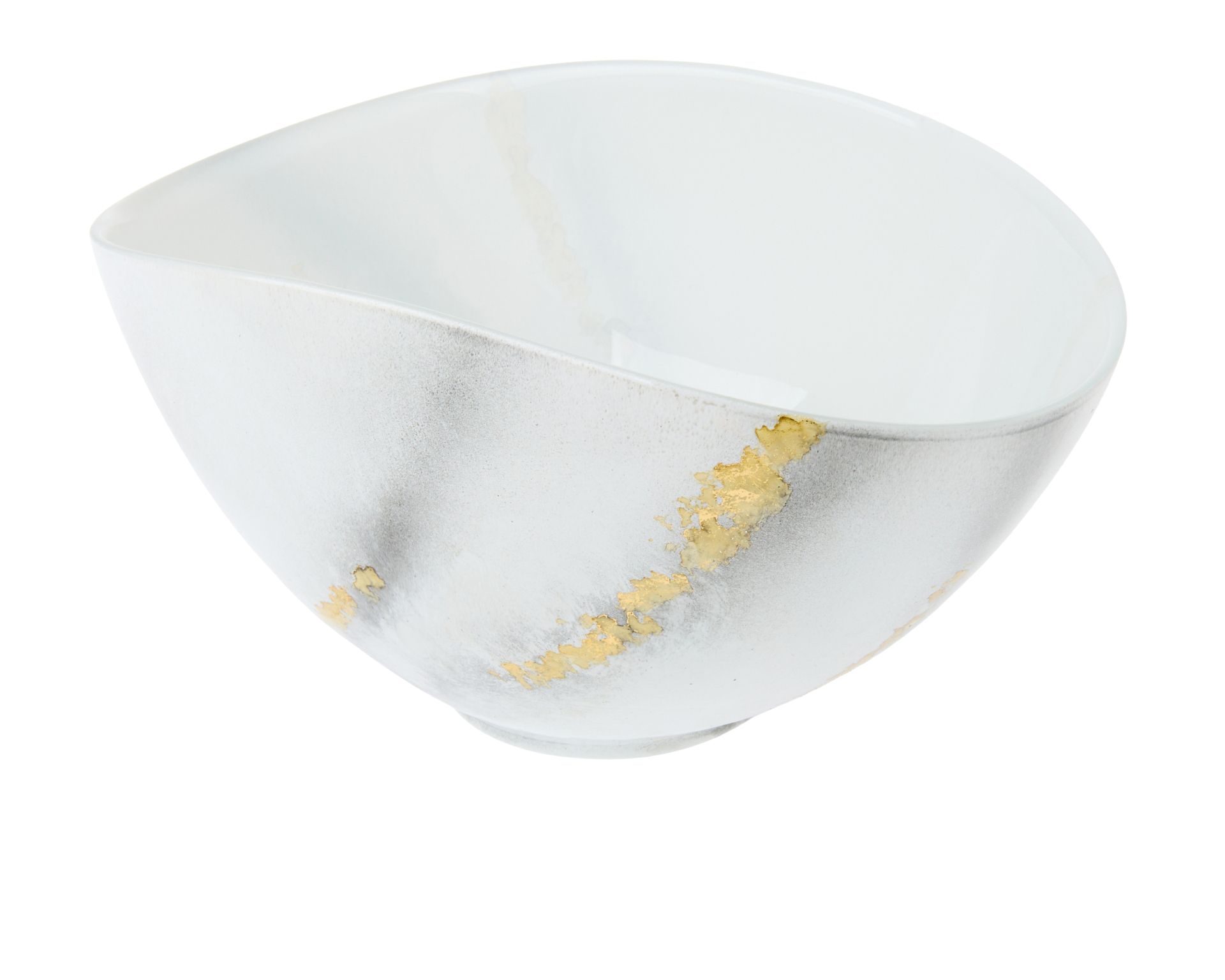 Ciotola Decoro Marmo Bianco E Oro Selezione Zanolli 188495 875sq3315mo