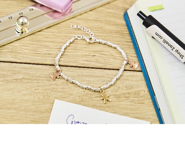 Bracelet Silver With Colored Children Charms Selezione Zanolli 174102 935d5107bk0188c320