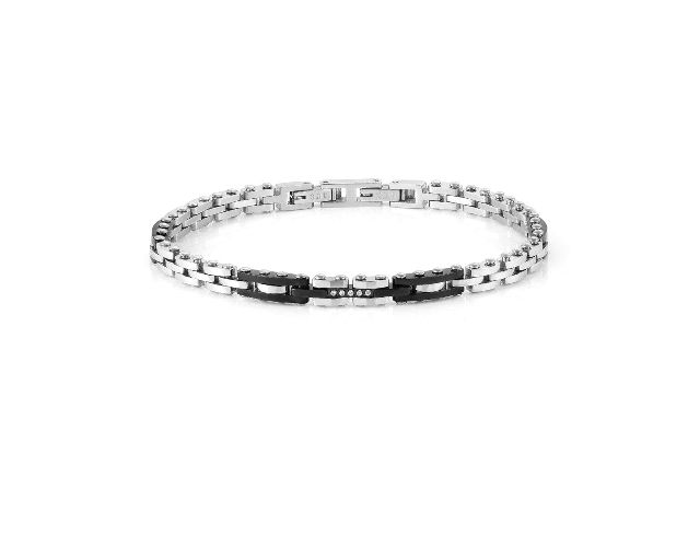 Bracelet strong steel with zircons