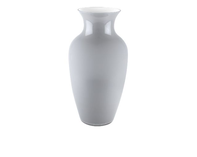 Vaso i cinesi vetro di murano dandy grigio bianco