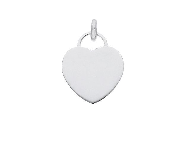Ciondolo cuore oro 750‰ bianco