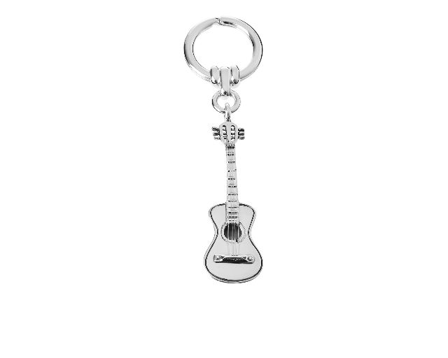 Keyring guitar silver