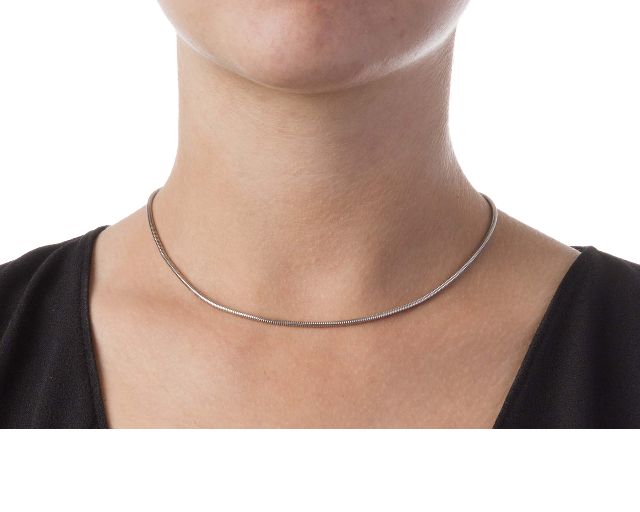 Catenina argento a coda di topo
