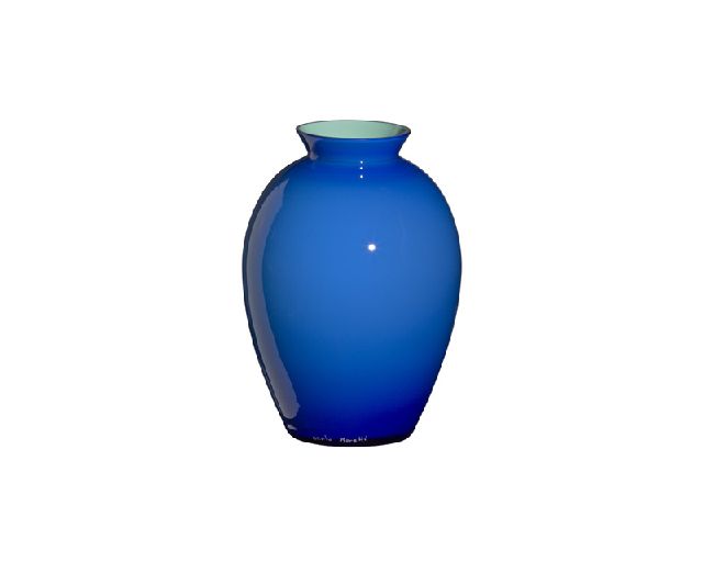 Vase lopas laguna blu murano glass