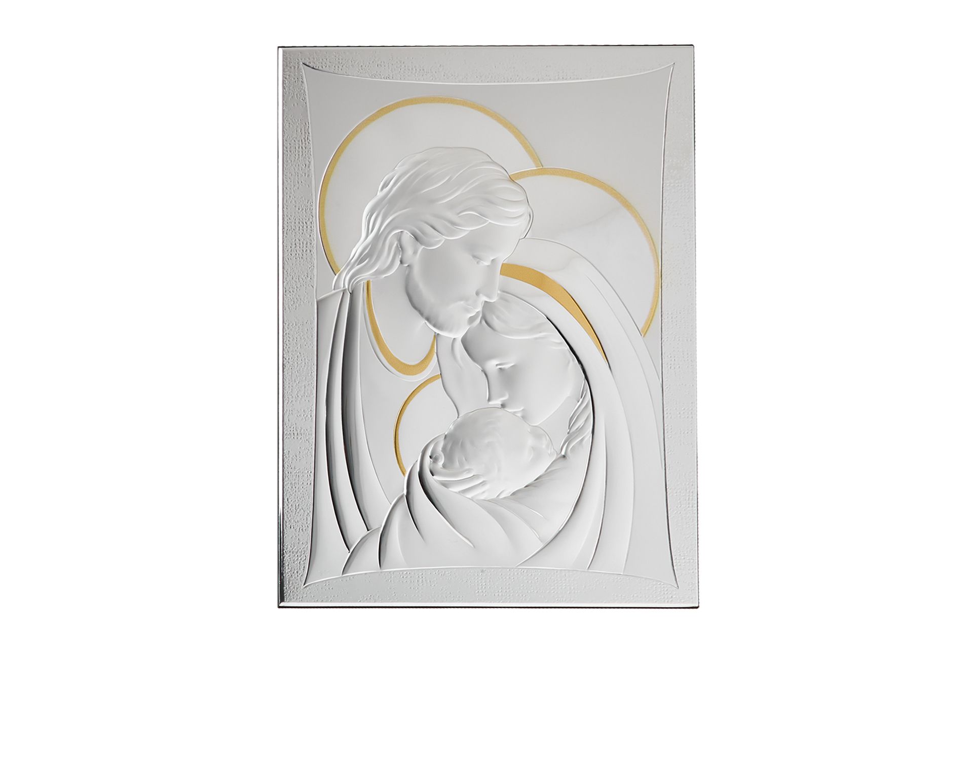 Holy Family Pvd Silver With Golden Inlays Selezione Zanolli