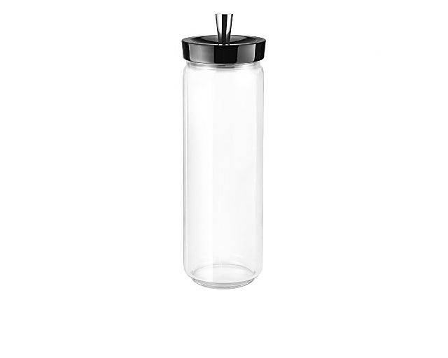 Spaghetti storage jar glossy black