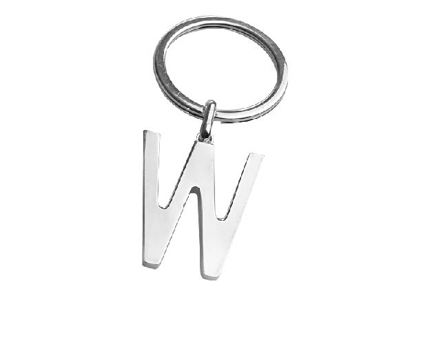 Keychain silver w letter