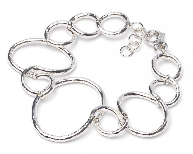 Bracciale noemi argento a cerchi e ovali