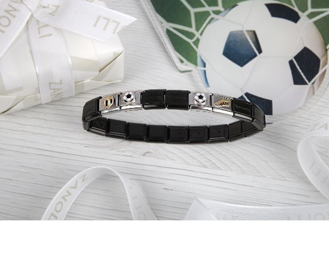 Bracciale composable acciaio amante del calcio