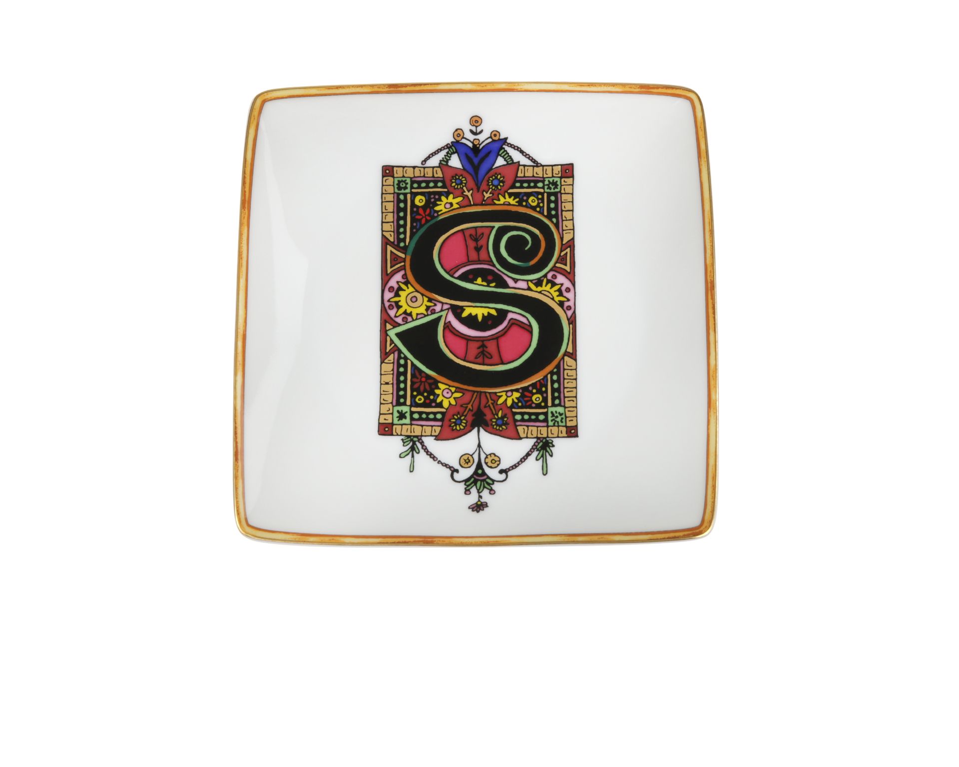 Plate Holiday Alphabet Porcelain Letter S Versace 159455 I1194040369915253