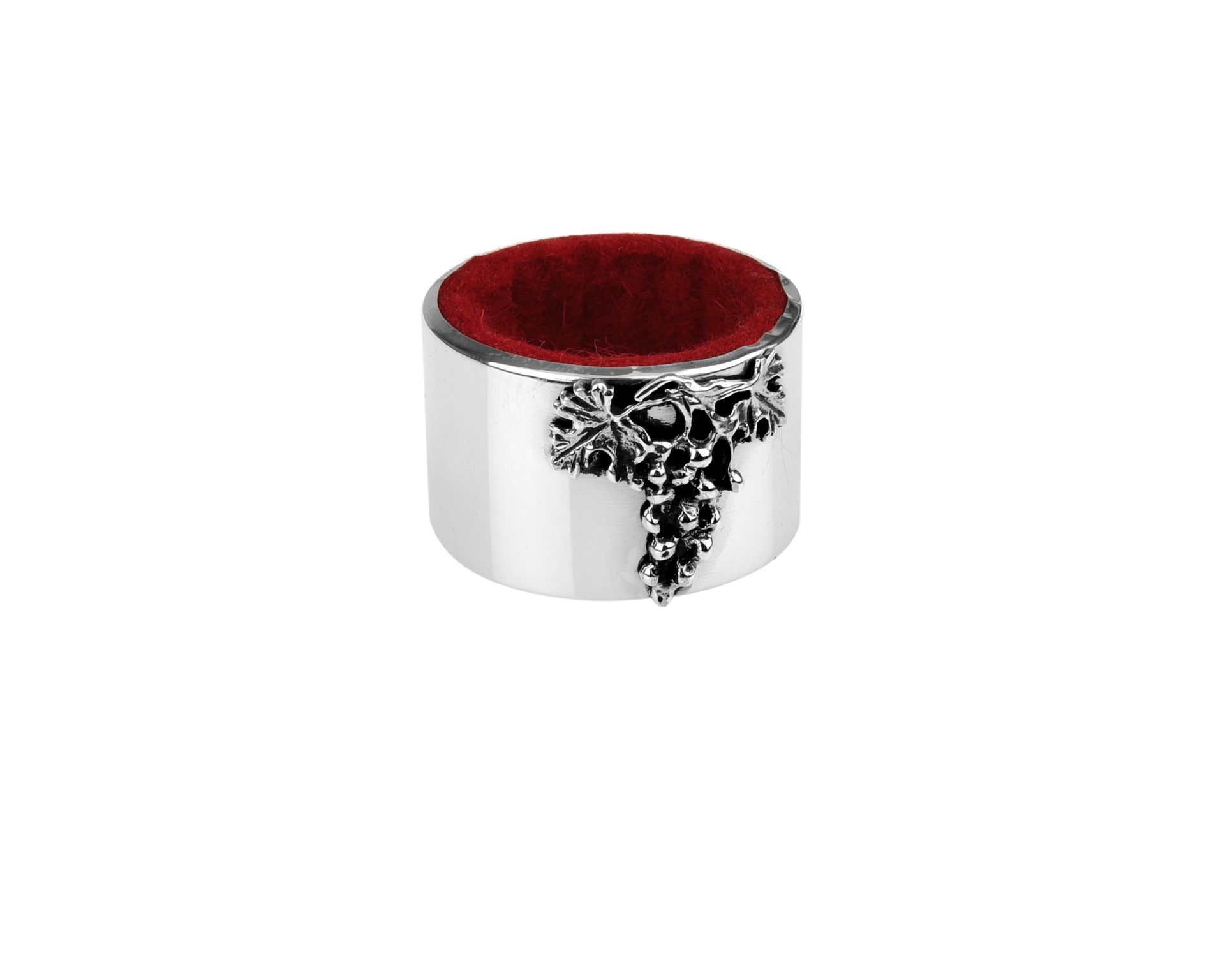 Drip Catcher Silver With Grape Decoration Selezione Zanolli