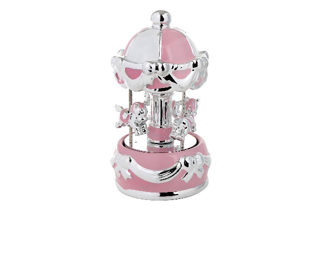 Carillon giostra dei cavalli rosa