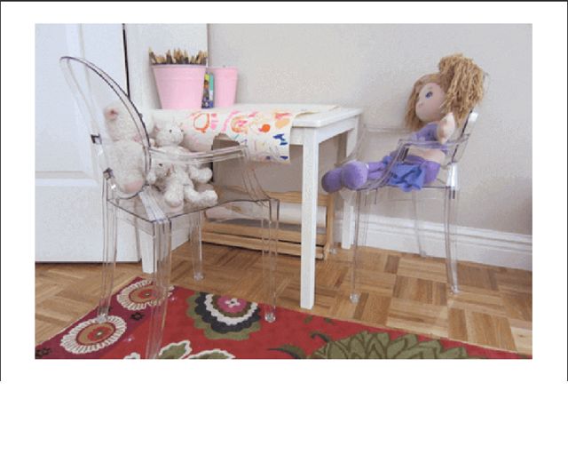 Chair Lou Lou Ghost Transparent And Heart Kartell