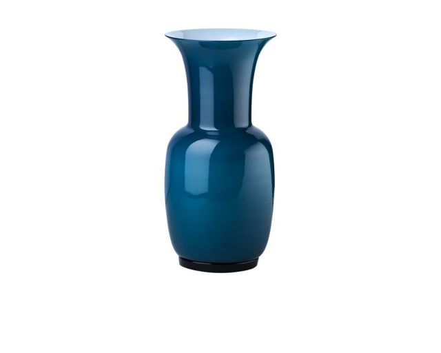 Vase opalino murano glass horizon and milk white