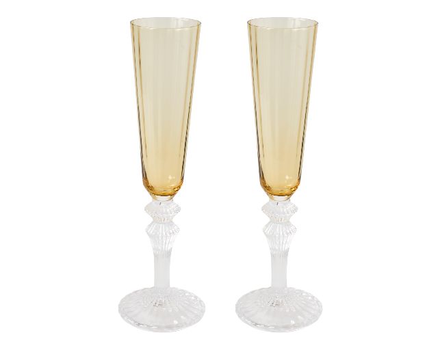 Set di flutes belle epoque ambra 2 pezzi