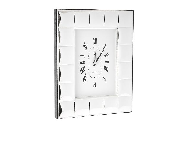 Alarm clock quadri bilaminated silver