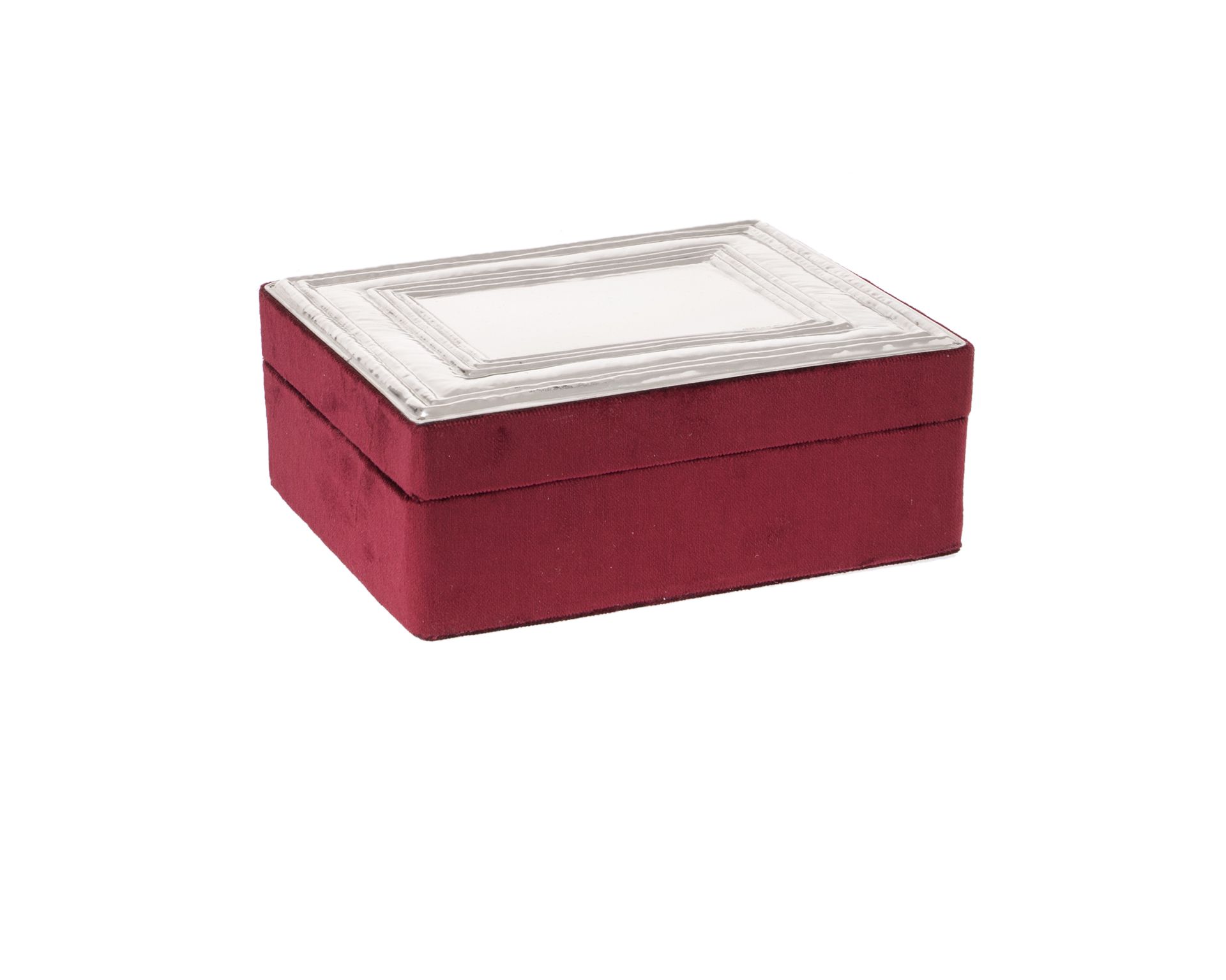 Jewellery Box Silver And Bordeaux Velvet Selezione Zanolli 164919 248sc535bo