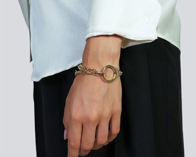 Bracciale Classica In Bronzo Dorato Unoaerre 189763 9262767exb5374