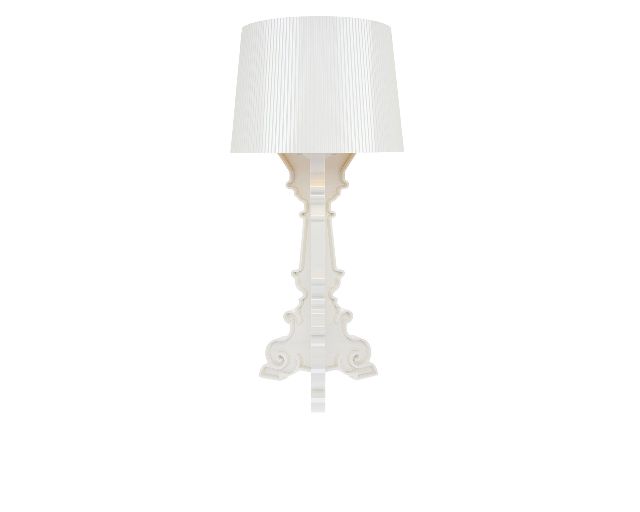 Lampada da tavolo bourgie bianco e oro con dimmer