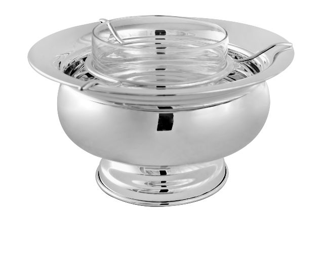 Portacaviale argento con base completo