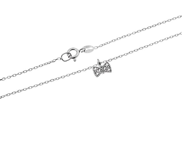 Girocollo fiocco argento
