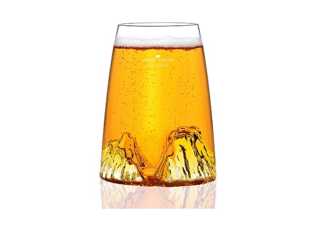 Long drink glass topographic grand canyon