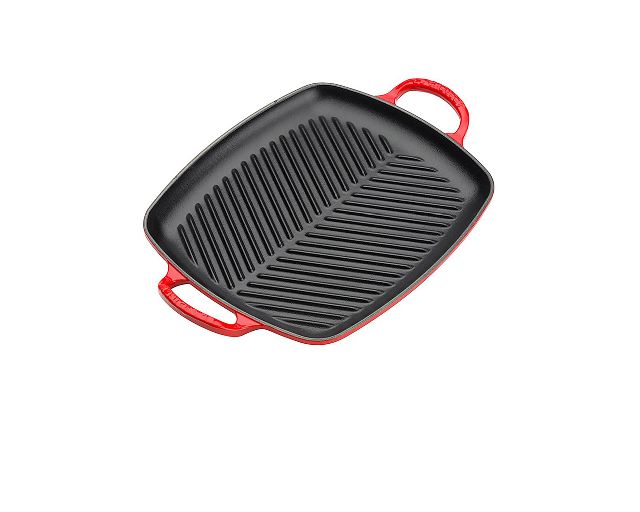 Rectangular grill evolution cast iron cerise