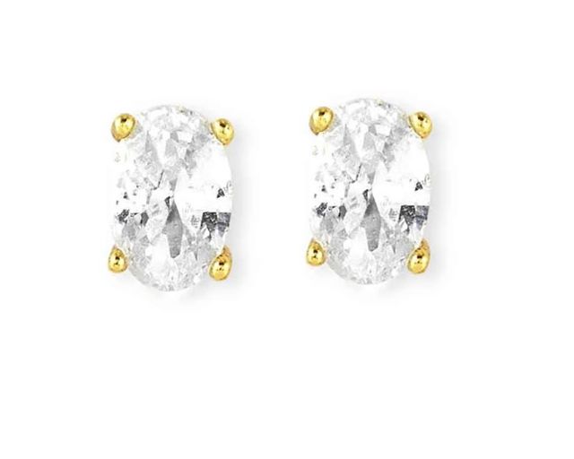 Earrings colour wave silver with cubic zirconia