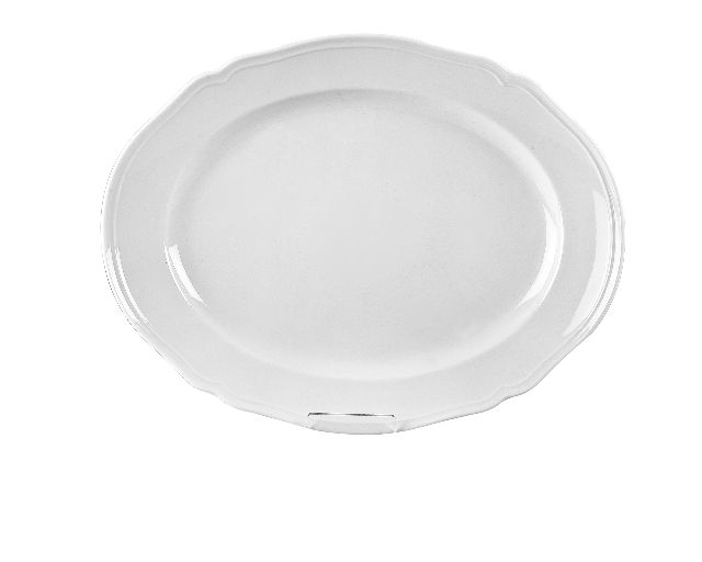 Vassoio ovale antico doccia porcellana bianco