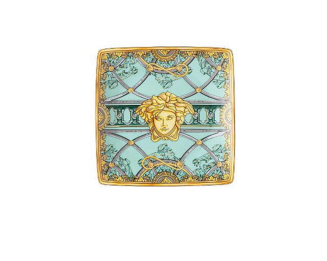 Plate la scala del palazzo porcelain green