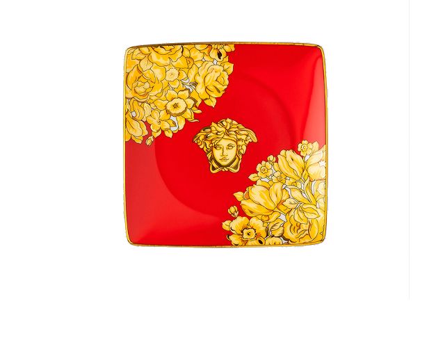 Piattino medusa rhapsody porcellana rosso