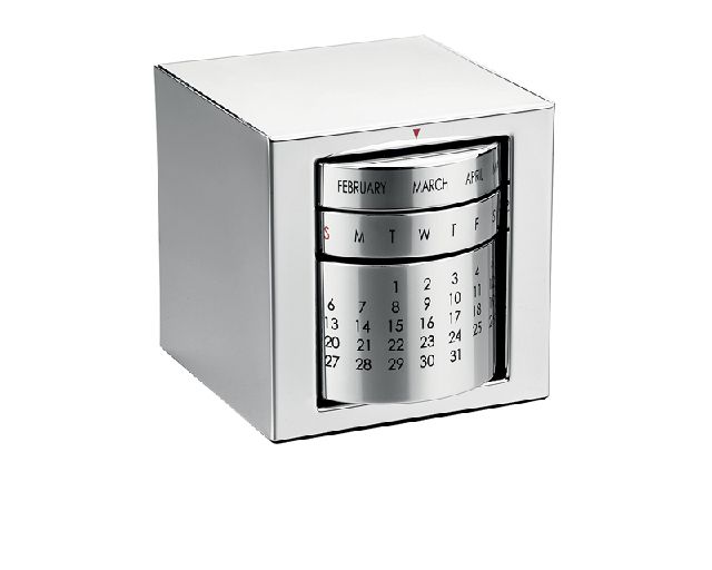 Calendario perpetuo silver plated