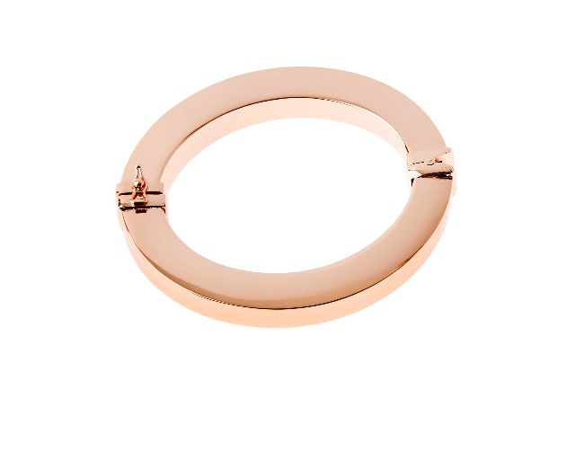 Bracelet square rigid in rosè bronze