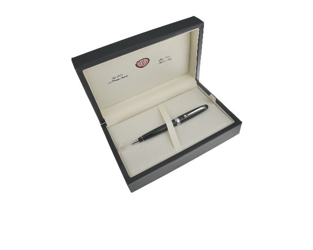 Penna A Sfera 88 Nera Con Finiture Cromate Aurora 138428 877830c