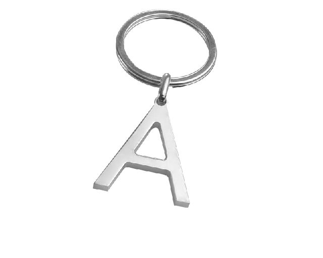 Keychain silver a letter
