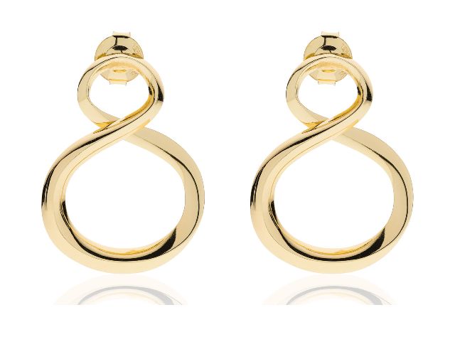 Orecchini infinito in bronzo dorato