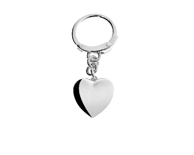 Portachiavi argento con pendente cuore