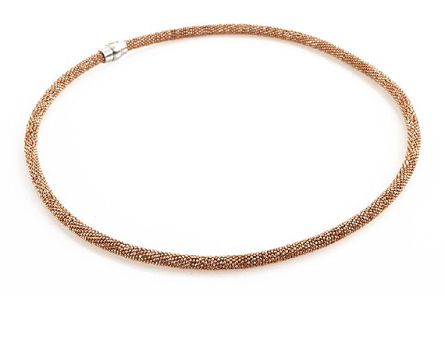 Necklace silver copper with magnet closure