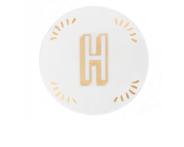 Little Plate Lettering Porcelain Letter H Bitossi Home 162601 954let00008