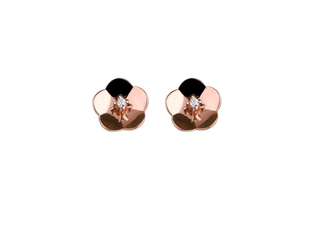 Earrings gold 750‰ with diamond