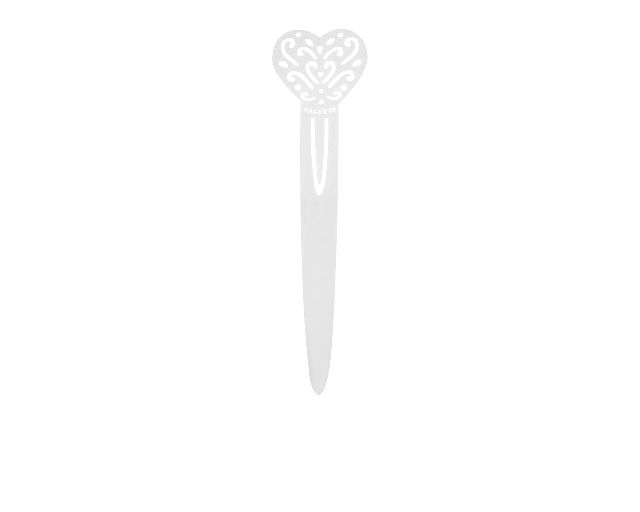 Tagliacarte e segnalibro cuore silver plated