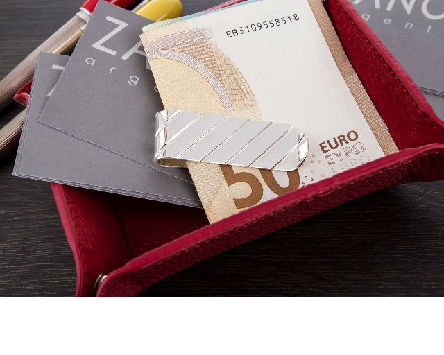 Money Clip Silver Stripes Selezione Zanolli 152704 925fs606