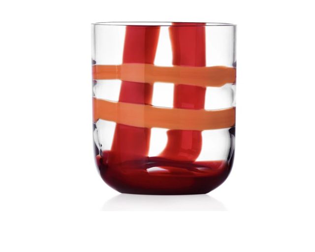 Bicchiere tumbler gesti bordeaux arancio