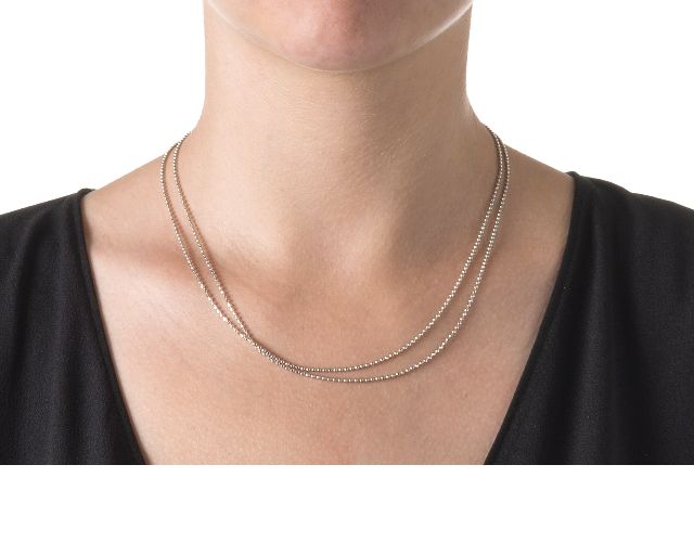 Catenina Argento A Palline Diamantate Selezione Zanolli 131717 611cl00193