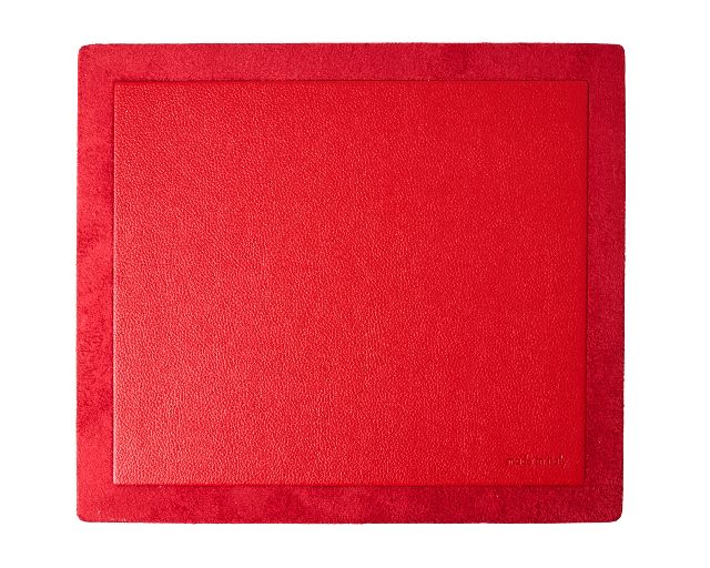 Tappetino mouse in ecopelle rosso